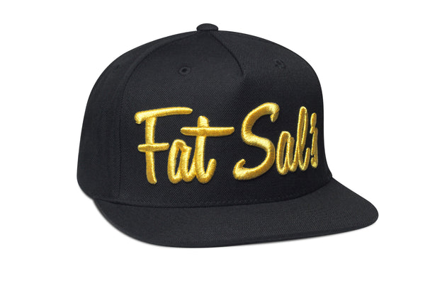 Fat Sal's + Hall of Fame: Black Snapback w/ Metallic Gold Lettering