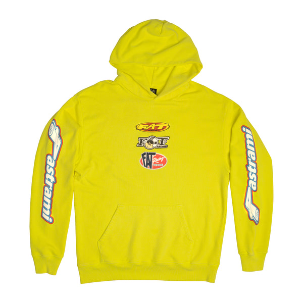 Fat Sal's Motocross Hoodie Neon Yellow